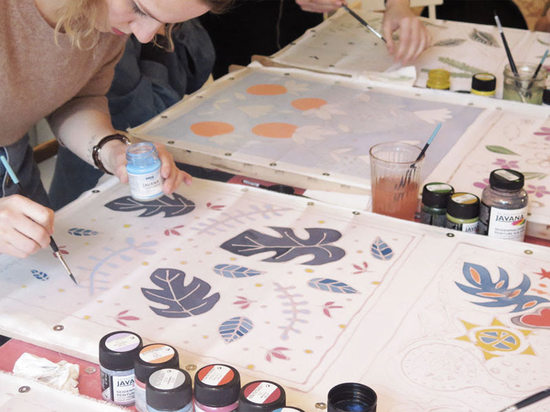 atelier peinture sur soie