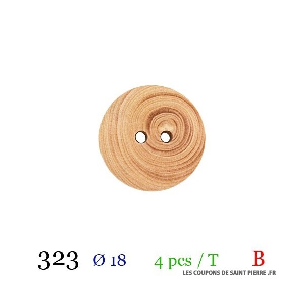 LES COUPONS DE SAINT PIERRE - Boutons bois 18mm