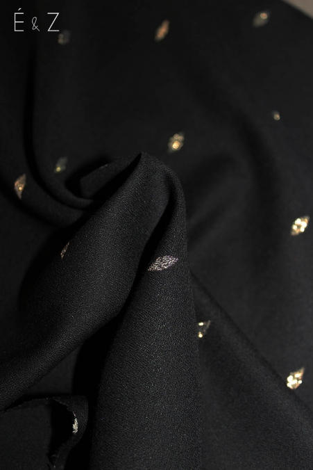 EGLANTINE & ZOE - VISCOSE NOIRE LOSANGES DORÉS