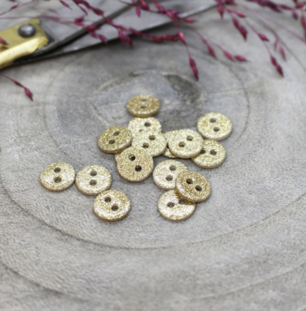 Boutons Glitter - Off-White